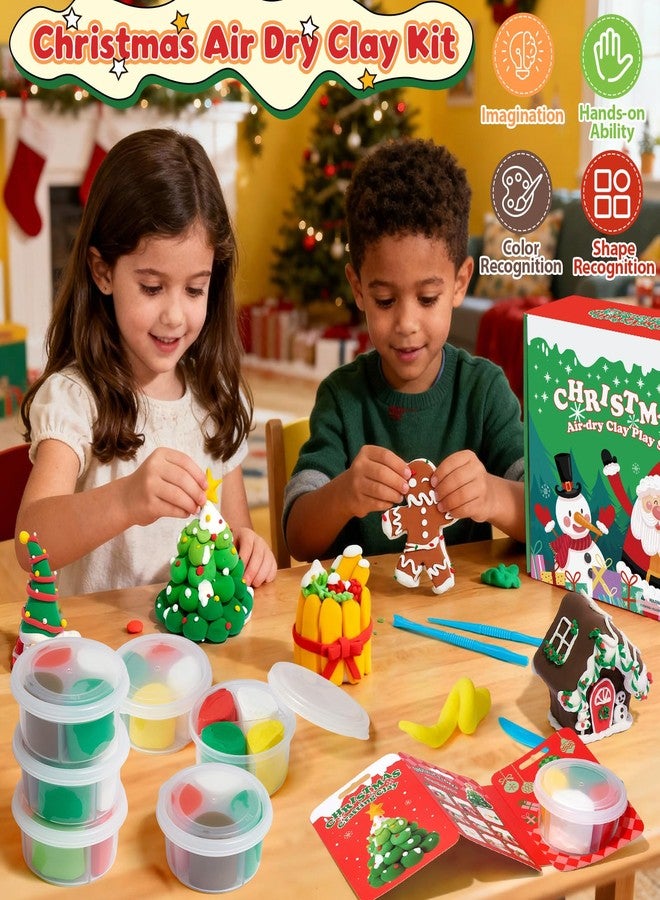 Winrayk Christmas Air Dry Clay for Kids Modeling Clay Kit, 12 Boxes Magic Molding with Sculpting Tools & Tutorials, DIY Arts and Crafts Stocking Stuffer Boys Girls Kids Christmas Birthday Gifts Toys - Image 2